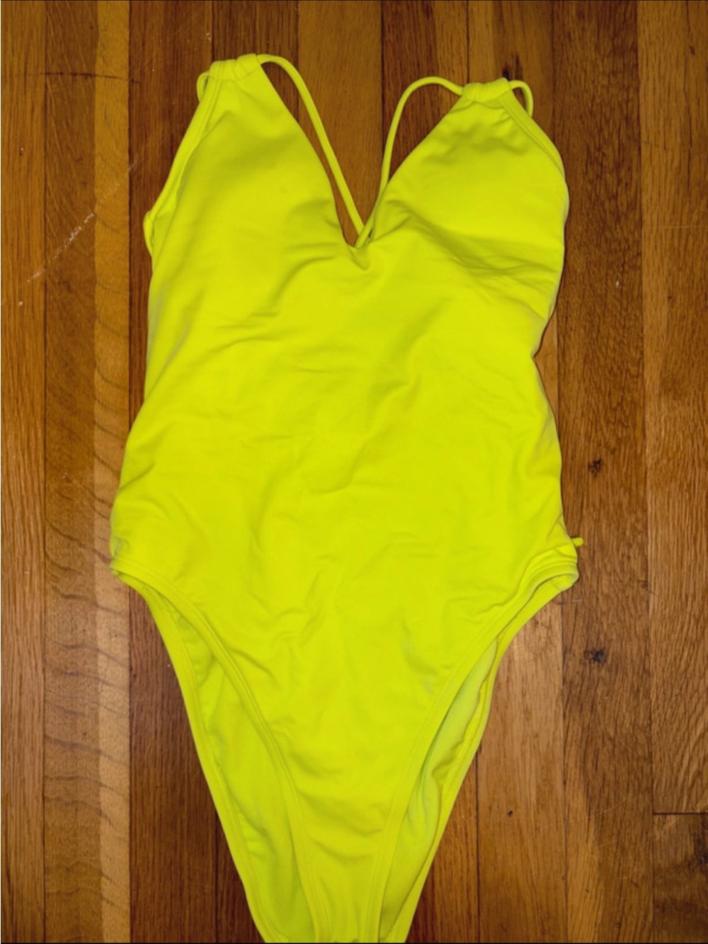 Shade & Shore Neon Yellow Girls' One-Piece Swimsuit